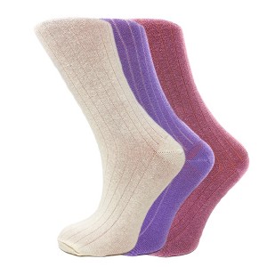 3 Pairs of Women's Mid-Calf Colorful Socks - Soft, Breathable, & Moisture-Wicking - 1 of 2
