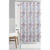 Jade + Oake14pc Shower Curtain Set Floral: Includes Liner & Rings, Dobby Polyester, Botanical Design - image 2 of 4