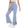 WhizMax Women's High-Waisted Flared Yoga Pants with Side Slits and Pockets - 3 of 4