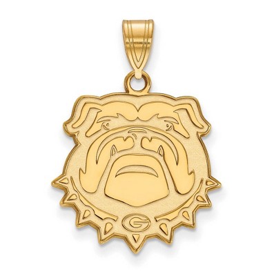 Black Bow Jewelry 10k Yellow Gold Georgia Bulldogs NCAA Large Pendant