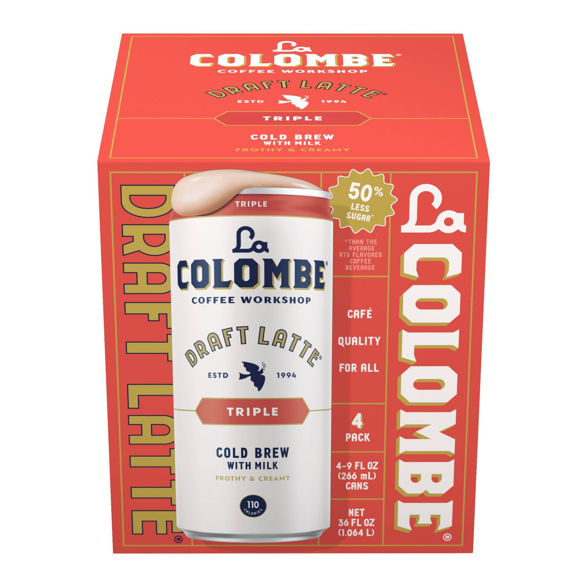 La Colombe Triple Draft Latte - 4pk/9 fl oz Cans