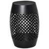 Osparple 12.5" Outdoor Side Tables for Patio Geometric Pattern Outdoor Storage Table Round Hollow Patio End Tables for Courtyard and Garden - 2 of 4