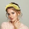 Unique Bargains Women's Fashion Wide Faux Pearl Bead Knotted Headbands 1 Pc - 2 of 4