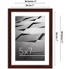 Americanflat Thin Picture Frame in Mahogany with Shatter Resistant Glass Horizontal and Vertical Formats for Wall and Tabletop - 5" x 7" - 2 of 4