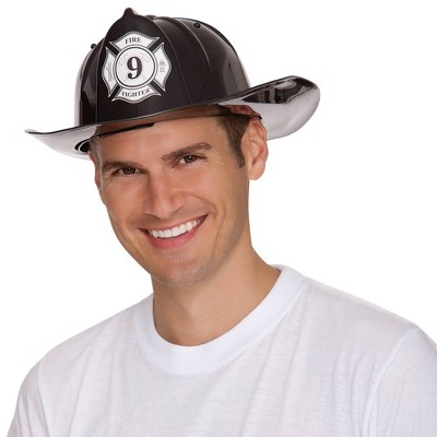 Adult Firefighter Hat Black Halloween Costume Headwear