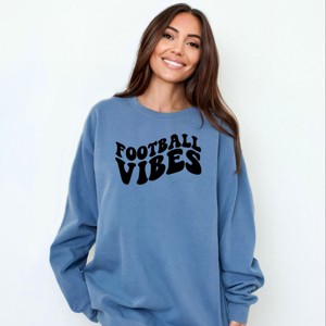 Simply Sage Market Retro Football Vibes Garment Dyed Sweatshirt - 1 of 4