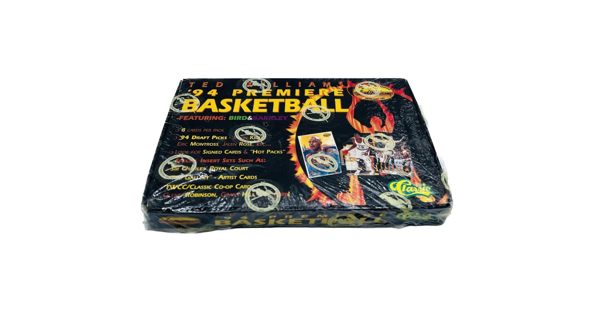 1994 Classic Ted Williams Premier Basketball Box Jordan Jeter Cards