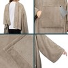 PAVILIA Fleece Wearable Blanket with Sleeves, Warm Cozy Soft Functional Lightweight Sleeved Throw Adults Men Women - 3 of 4