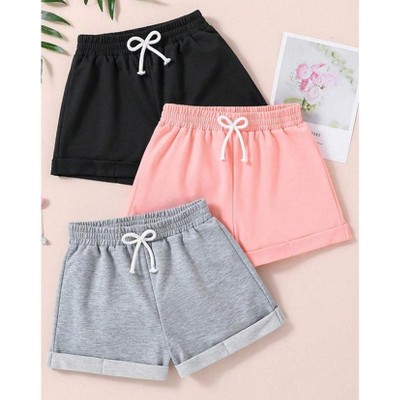 Mocamel Girl Casual 3-Piece Set Including Bowknot Shorts With High Waist