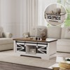 Lift Top Coffee Table with Storage, 47.2" Rectangle Center Table with Sliding Barn Door, Modern Cocktail Table for Living Room Office - 2 of 4