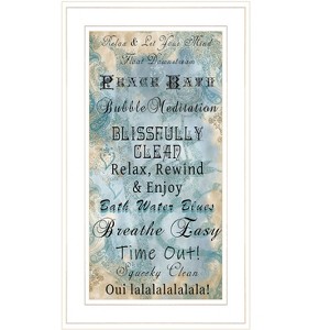 Paris Bath by Trendy Decor 4U, Ready to Hang Framed Print, White Frame - 1 of 3