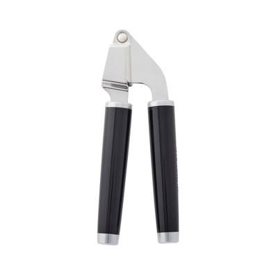 KitchenAid Classic Garlic Press: Stainless Steel Mincer & Crusher, Dishwasher-Safe, Black