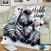 Lomsoe Vintage Cute Zebra Print Flannel Blanket - All Seasons Soft and Warm Throw Blanket for Bed, Napping, Camping, Travel, Office - 3 of 4