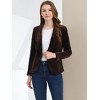 INSPIRE CHIC Women's Office Solid Shawl Collar Jetted Pockets One Button Velvet Blazer - 2 of 4