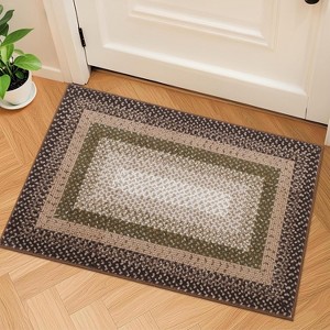 coucheta Multi-size Washable Area Rug, Farmhouse Geometric Textured Non-Shedding Low Pile Non Slip Carpet, for Living Room, Bedroom, Dining Room - 1 of 4