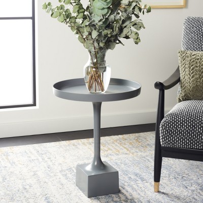 Corvus 16" Antique Brass Round Metal Side Table