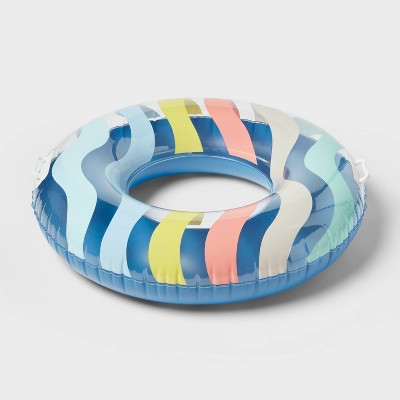 36'' Wavy Stripe Pool Tube with Handles - Sun Squad™