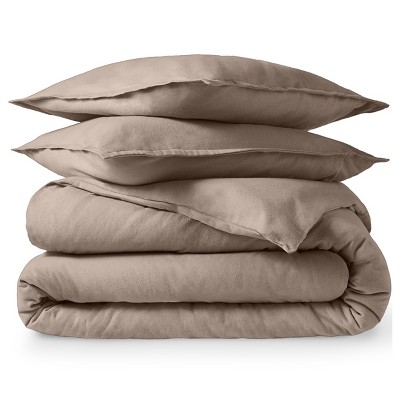 Cotton Flannel Duvet Cover & Sham Set by Bare Home