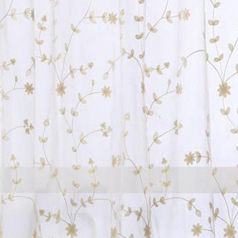 Grandeur Deep Scalloped Embroidery Balloon Curtain Cream by Habitat, 4 of 6