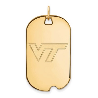 Black Bow Jewelry 14k Yellow Gold Virginia Tech Hokies NCAA Large Pendant