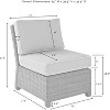 HomeStock Bradenton 2Pc Outdoor Wicker Chair - Armless Chairs - 4 of 4