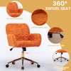 Rbied Artificial Alpaca Wool Adjustable and Swivel Accent Chair Vanity Chair Office Chair with Wheels and Metal Base - 2 of 4