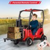 WhizMax Kids Ride on Forklift Car with Tent, 12V Electric Ride On Construction Car with Remote Control, Liftable Fork and Pallet - image 2 of 4