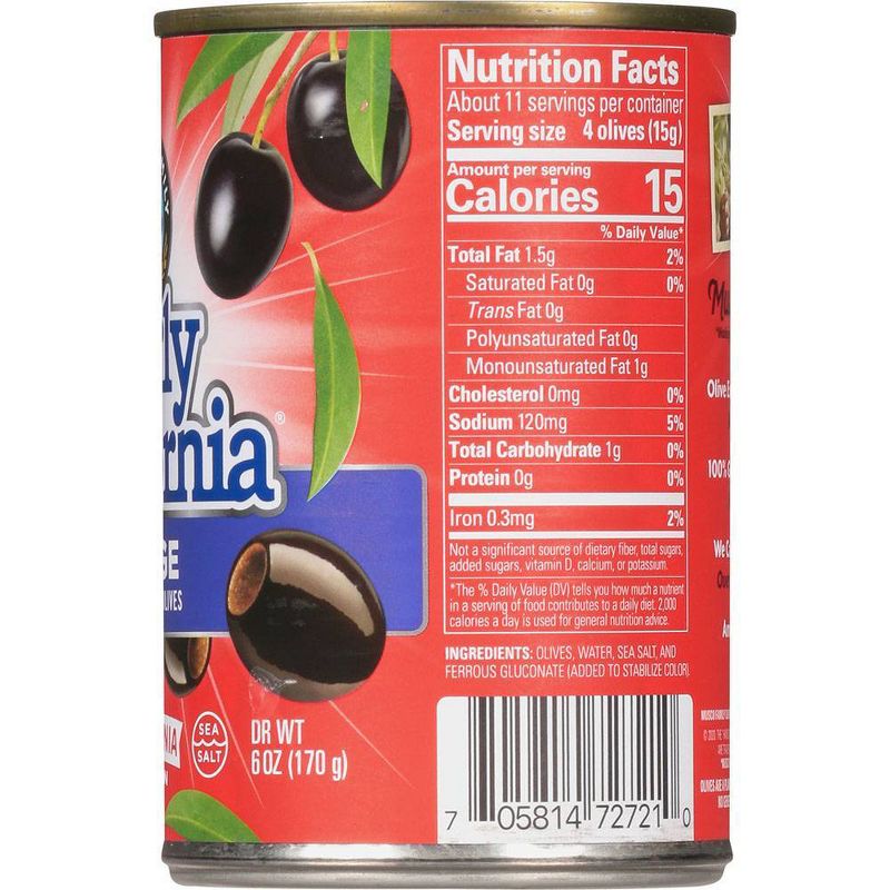 Early California Large Pitted Ripe Black Olives - 6oz, 6 of 7