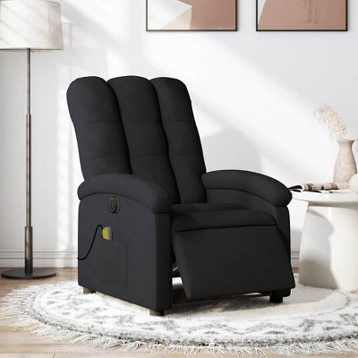 VidaXL Electric Massage Recliner Chair Black Fabric