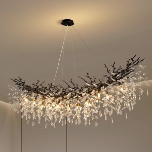 59"Modern Crystal Branch Chandelier, Dining Pendant Light - 1 of 4