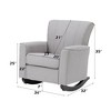 Lyngins Rocking Chair with Loose Seat,Tight Back Cushion,Glider Rocking Chair,Accent Chair for Bedroom,Living Room,Garden - 3 of 4