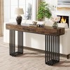 HDZNVF 55 in Industrial Console Table, Extra Long Entryway Hallway Sofa Foyer Table with Thick Top & Sturdy Metal Frame - 3 of 4
