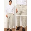 Lars Amadeus Men's Plaid Slim Fit Business Office Suit Trousers Dress Pants - 4 of 4