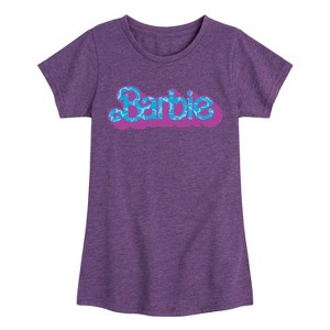 Girls' - Barbie - Pool Water Reflection Fitted Short Sleeve Graphic T-Shirt - 1 of 4