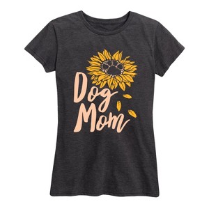 Women's - Instant Message - Paw Flower Dog Mom Short Sleeve Graphic T-Shirt - 1 of 4