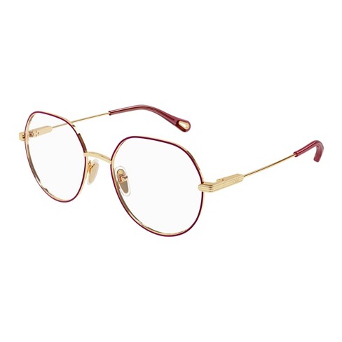 Chloe CH 0137O 007 Womens Geometric Eyeglasses Gold/Red 53mm - image 1 of 3