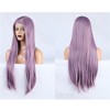 Unique Bargains Women's Long Straight Lace Front Wigs with Adjustable Wig Cap 24" 1 Pc - 3 of 4