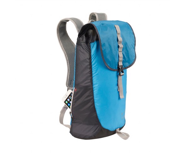 Lewis N. Clark&#174; ElectroLight Day Pack - RFID Protected (Bright Blue/Charcoal Gray)