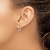 Black Bow Jewelry 2.5mm 10k White Gold Polished & Textured Twisted Hoops, 15mm - 3 of 4