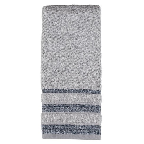 Cubes Stripe Collection Diamond Design Hand Towel 16in x 26in Navy by  Saturday Knight Ltd