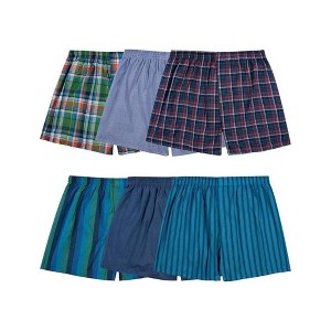 TIME HOLLOW Assorted Plaid Relaxed Fit Boxer Shorts - 1 of 3