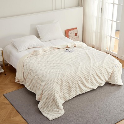 GustoWave Heated Blanket Throw - Soft Flannel Blanket with Controller, Fast Heating Machine Washable