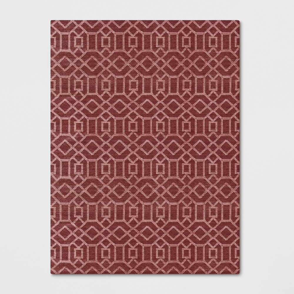 9'x12' Tapestry Tufted Geometric Area Rug Blush - Project 62™