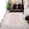 Washable Area Rug with Rubber Backing Low Pile Floral Vintage Rug Large Foldable Stain Resistant Indoor Carpet for Living Room Bedroom - 4 of 4