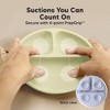 3-Pack Prep Suction Plates with Lids, 100% Silicone Baby Plates with Lid, BPA-Free Kids Divided Toddler Plates - 3 of 4