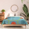 Deny Designs H Miller Ink Illustration Tennis Rackets Roses Kids' Comforter and Sham Set Blue - 3 of 4
