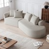 112" Oversize Modern Chenille Modular Sectional Sofa with 4 Pillows, Cloud-Style 4-Seat Couch for Living Room or Apartments – The Pop Home - 3 of 4