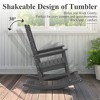 Hyleory Extra Wide HDPE Outdoor Adirondack Rocking Chair with Built-In Footrest and 30° Recline for Ultimate Relaxation - 4 of 4