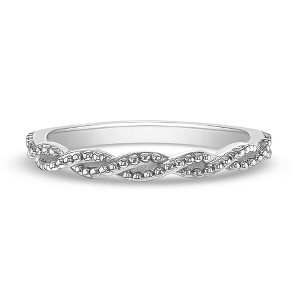 Girl's Delicate Twist Sterling Silver Ring - In Season Jewelry - 1 of 4