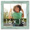 PosterPalooza | Square Shabby Chic Green Picture Frame - UV Acrylic, Foam Board Backing, Hanging Hardware - 2 of 4
